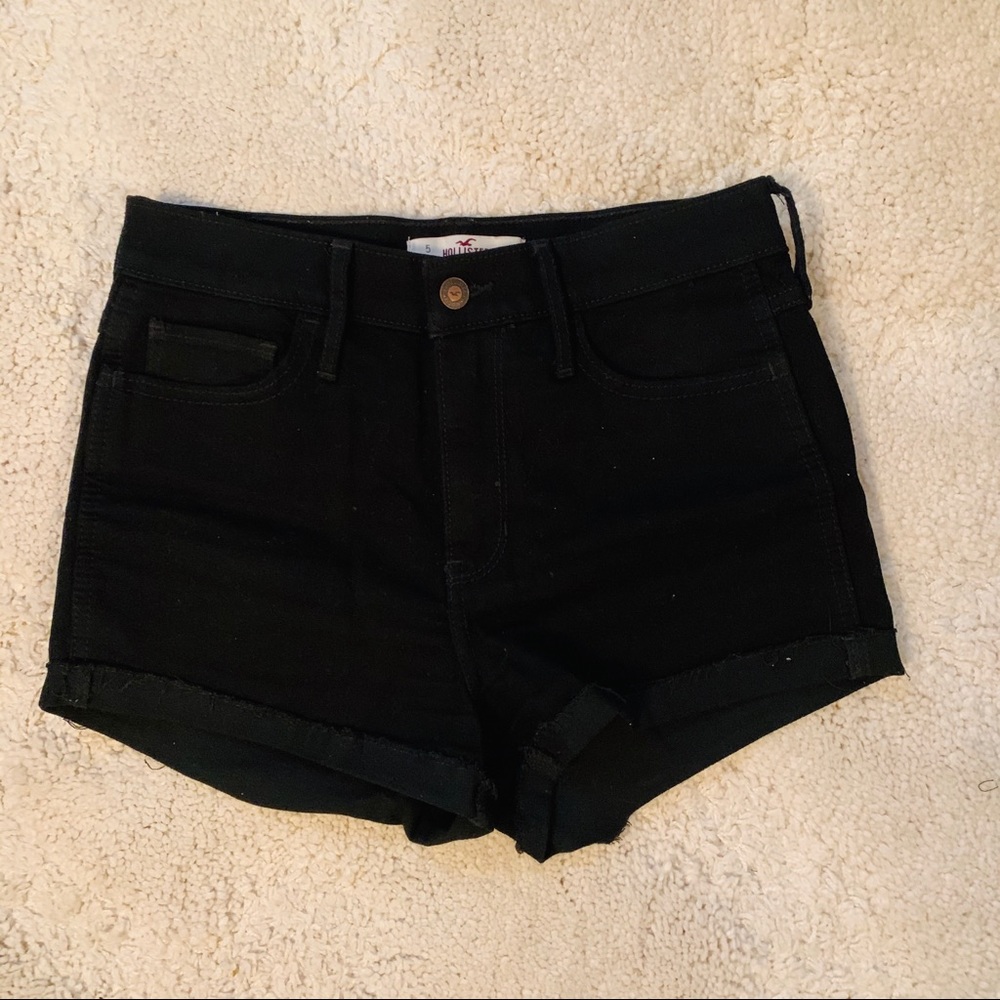Black Denim (Jean) High-Waisted Shorts